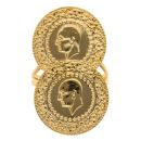 14ct Yellow Gold Turkish Double Coin Ring
