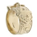 9ct Yellow Gold Patterned Buckle Ring