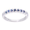 9ct White Gold Sapphire Eternity Ring
