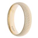 14ct Yellow Gold Textured 6mm Wedding Band