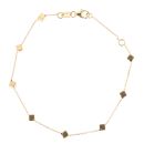 9ct Yellow Gold Cube Bracelet 7"