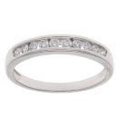 18ct White Gold 0.33ct Brilliant Cut Diamond Half Eternity Ring