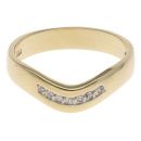 18ct Yellow Gold 0.05ct Brilliant Cut Diamond Wishbone Ring