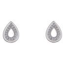 925 Sterling Silver Cubic Zirconia Teardrop Stud Earrings