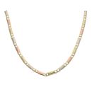 14ct Yellow, White And Rose Gold Fancy Chain 18"