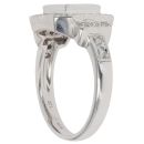 18ct White Gold 1.20ct Princess And Brilliant Cut Diamond Cluster Ring