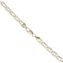 9ct Yellow and White Gold Diamond Cut Fancy Chain 18"