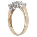 9ct Yellow Gold 0.25ct Brilliant Cut Diamond Trilogy Ring