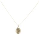 Children's 14ct Yellow Gold Our Lady Pendant And Chain 18"
