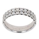 9ct White Gold 1.35ct Diamond Two Row Eternity Ring