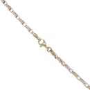 9ct Yellow And White Gold Fancy Chain 18"