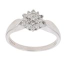 9ct White Gold 0.33ct Brilliant Cut Diamond Cluster Ring