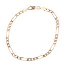 9ct Yellow Gold Figaro Bracelet 7.5"