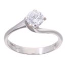 18ct White Gold Solitaire 0.75ct Diamond Ring