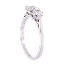 18ct White Gold 0.85ct Diamond Trilogy Ring