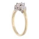 18ct Yellow Gold 0.25ct Princess Cut Diamond Triple Cluster Ring