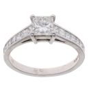 Platinum 1.20ct Princess Cut Diamond Solitaire Ring