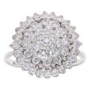 18ct White Gold 1.50ct Brilliant Cut Diamond Cluster Ring