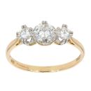18ct Yellow Gold 1.50ct Diamond Trilogy Ring