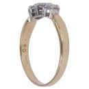 18ct Yellow Gold 0.50ct Brilliant Cut Diamond Trilogy Ring