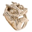 9ct Yellow Gold Greyhound Horseshoe Ring