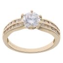 14ct Yellow Gold Cubic Zirconia Solitaire Ring