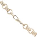 9ct Yellow Gold Patterned And Plain Belcher Chain 28"