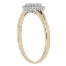 9ct Yellow Gold Cubic Zirconia Cluster Ring