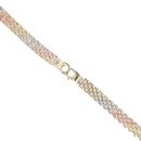 9ct Yellow Rose And White Gold Gate Chain 16"