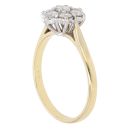 18ct Yellow Gold 0.62ct Brilliant Cut Diamond Cluster Ring