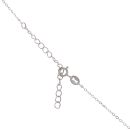 Silver Bow Pendant And Chain 18" By Icesia
