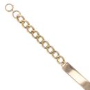 9ct Yellow Gold Curb ID Bracelet 8"