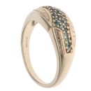 9ct Yellow Gold Green Gemstone Fancy Ring