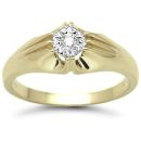 9ct Yellow Gold 0.10ct Diamond Signet Ring