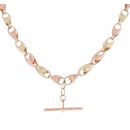 9ct Yellow And Rose Gold Patterned Tulip Chain 22"