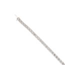 9ct White Gold 5.75ct Diamond Tennis Bracelet 7"