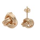 9ct Yellow Gold Duo Strand Knot Stud Earrings