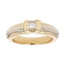 18ct White And Yellow Gold 0.40ct Diamond Solitaire Ring