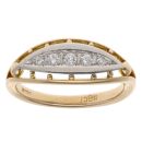 18ct Yellow And White Gold 0.15ct Brilliant Cut Diamond Five Stone Ring