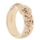9ct Yellow Gold Patterned Double Buckle Ring