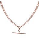 9ct Rose Gold Albert T-Bar Chain 18"