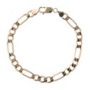 9ct Yellow Gold Figaro Bracelet 8.5"