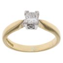 18ct Yellow Gold 0.40ct Princess Cut Diamond Solitaire Ring