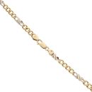 9ct Yellow And White Gold Fancy Chain 16"