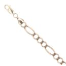 9ct Yellow Gold Figaro Bracelet 7.5"