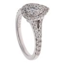 Vera Wang 18ct White Gold 0.70ct Brilliant Cut Diamond Cluster Ring