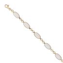 9ct Yellow Gold Created Opal Bracelet 7.5"