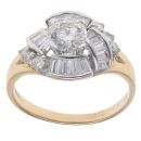 18ct Yellow Gold 1.10ct Brilliant and Baguette cut Diamond Fancy Ring