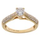 18ct Yellow Gold 0.95ct Brilliant Cut Diamond Solitaire Ring