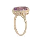 9ct Yellow Gold Single Stone Amethyst Ring